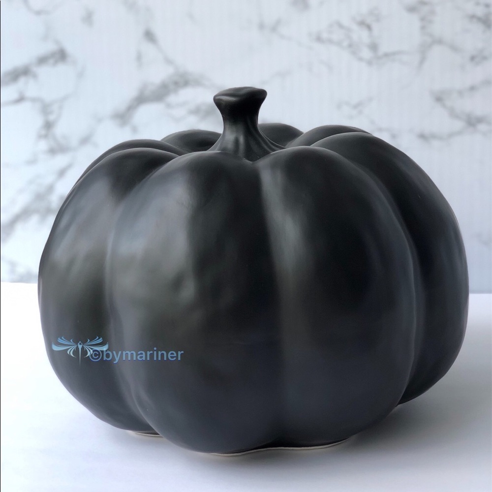 đ Rae Dunn Spooky Pumpkin Matte Black Largest - Picture 4 of 6